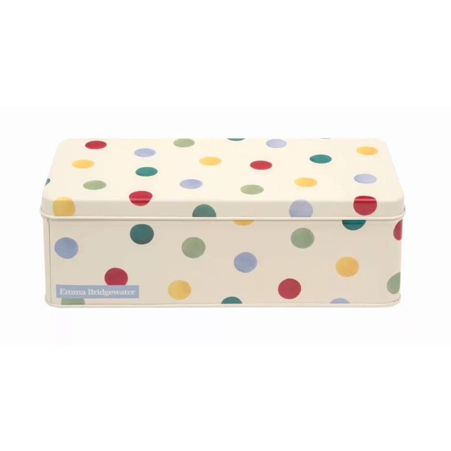 Picture of tin with polka dot design