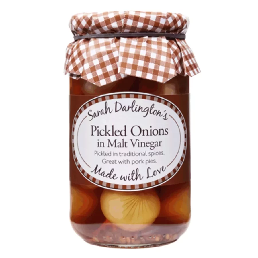image of a jar of pickled onions