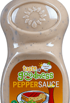 Image of a bottle of pepper sauce by taste of goodness