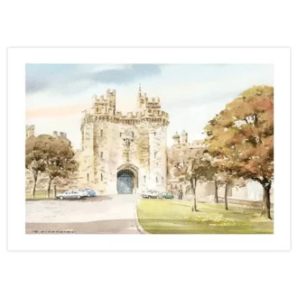 image of a card that depicts the Lancaster Castle.