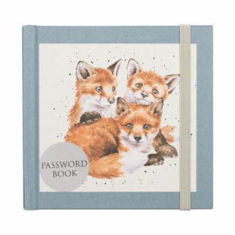 picture of a password book featuring foxes