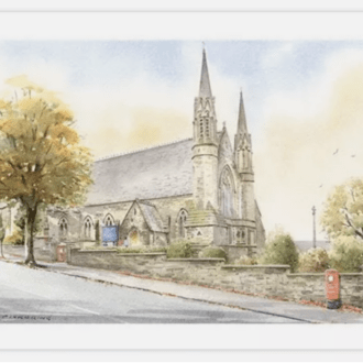 Picture of Card depicting Christ Church Lancaster