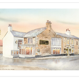 Picture showing a Card depicting Hest Bank Inn.