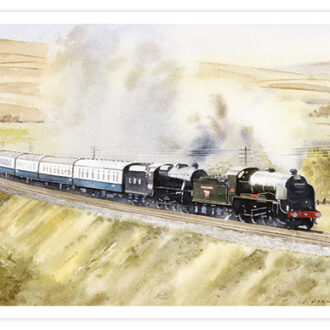Picture of card depicting the Cumbrian Mountain Express