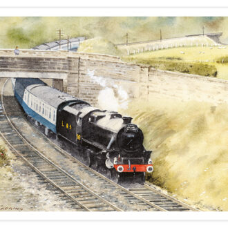 picture of card depicting a steam Excursion Wennington.