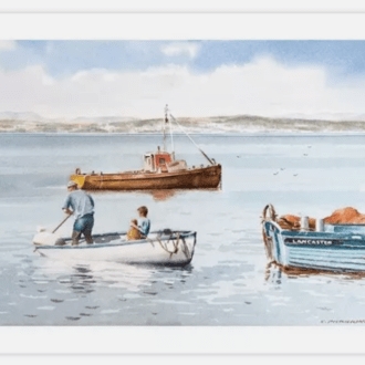 picture of card depicting Morecambe Bay Shrimpers