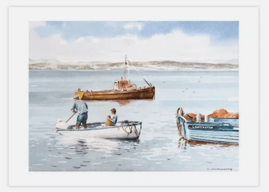 picture of card depicting Morecambe Bay Shrimpers