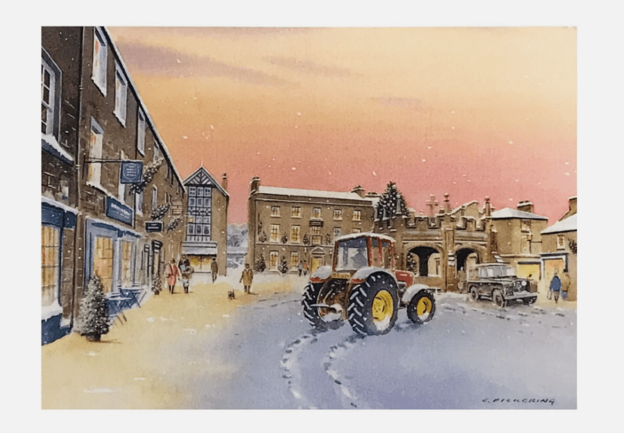 picture depicting Kirkby Lonsdale at Christmas time.