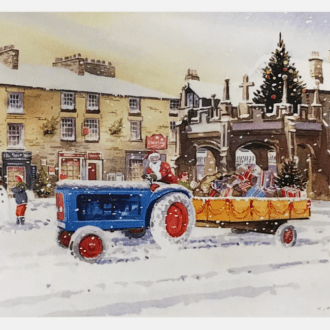 picture of card depicting Christmas at Kirkby Lonsdale