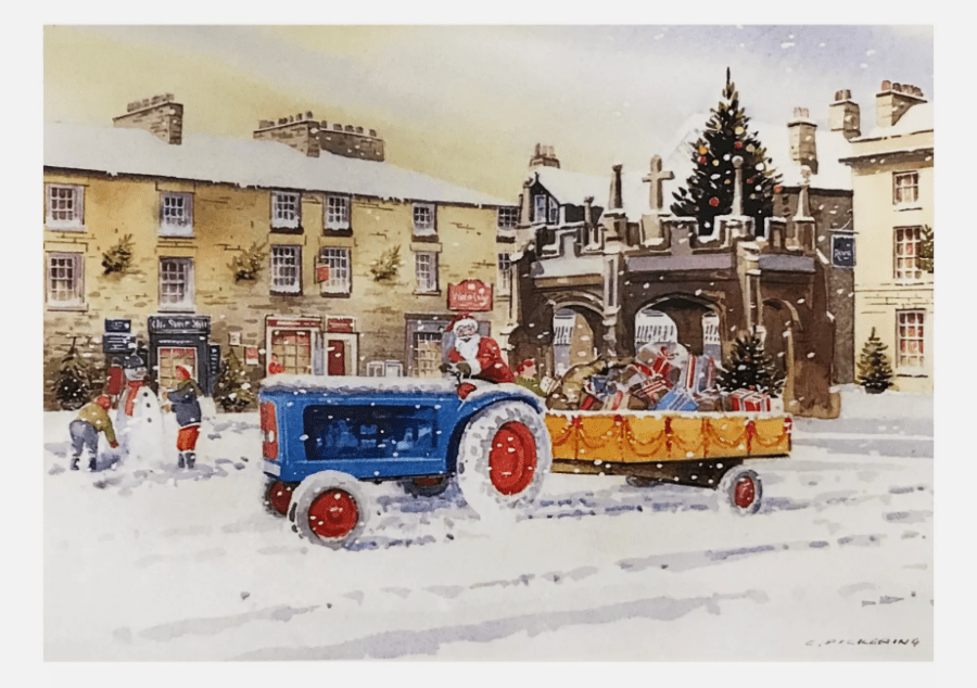 picture of card depicting Christmas at Kirkby Lonsdale