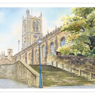 picture of card depicting The Priory Church, Lancaster