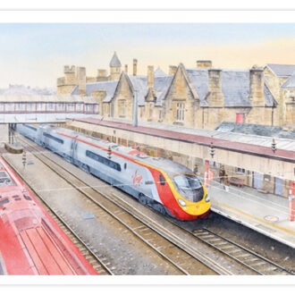 picture of card depicting: Glasgow Express, Lancaster Castle Station.