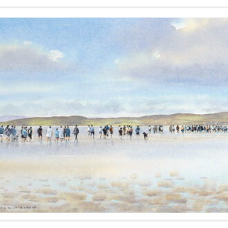 picture of card depicting Walking Morecambe Bay