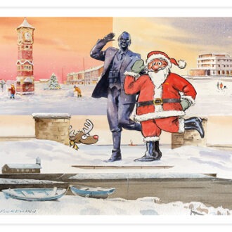 Picture of card depicting: Santa visits Morecambe