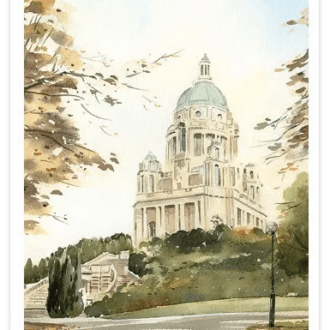 Picture of a card of Ashton Memorial, Lancaster.