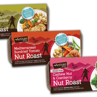 Image of 3 different Nut Roast mixes.