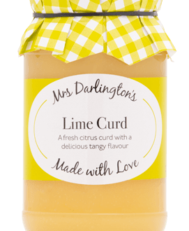 image of a jar of lime curd.