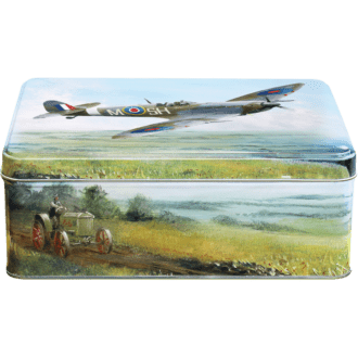 image of tin depicting a spitfire